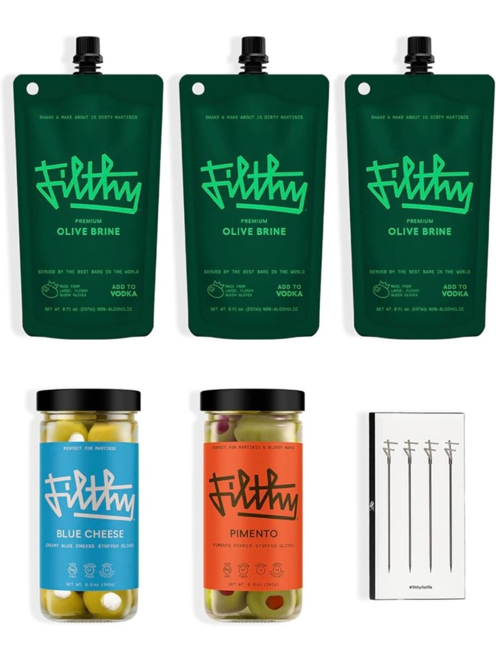 Premium Martini Cocktail Kit with Garnish - Gluten-Free Mixology Set